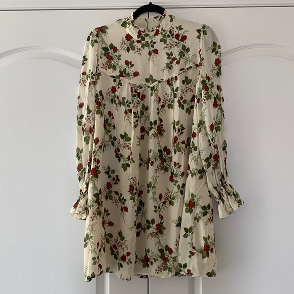 NWOT rose-print Reformation minidress - Picture 1 of 9